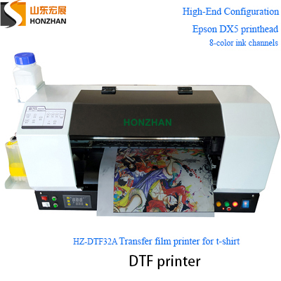  HZ-DTF32A DTF Printer use 1pc Epson DX5 printhead, roll to roll dtf printer a3